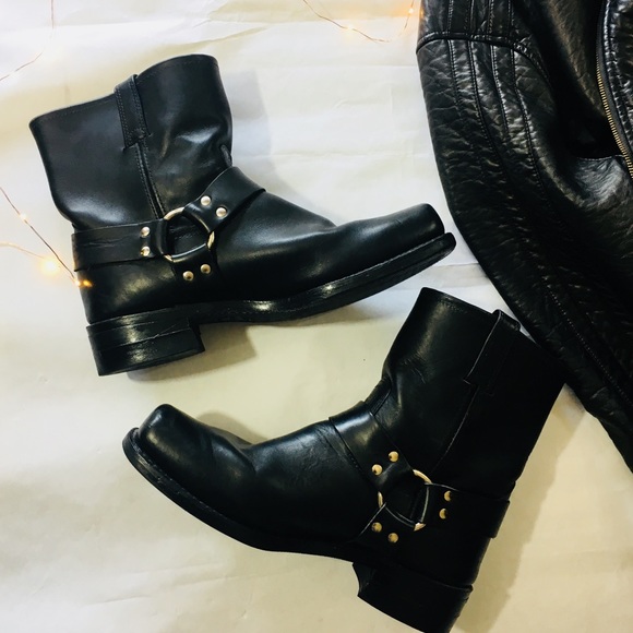 Frye Other - Frye Men’s Leather Motorcycle Boots Buckle 13 M